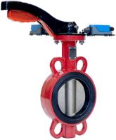 Дисковый поворотный затвор с алюминиевой рукояткой REON тип RSV84RED-KB в комплекте с концевыми выключателями