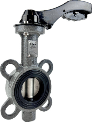Дисковый поворотный затвор с алюминиевой рукояткой REON тип RSV85  (уплотнение NBR, диск AISI316)